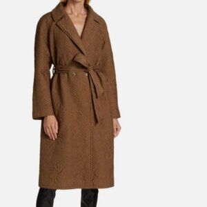 elie tahari coat wrap quilted size m